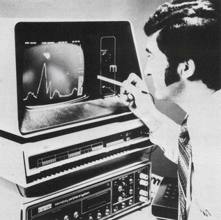 DEC GT40 graphics terminal running Moonlander